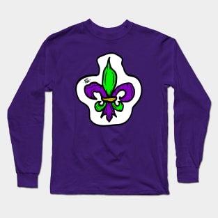 Fleur De Lis Broke Design Long Sleeve T-Shirt